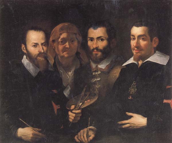 Francesco Vanni Self-Portrait with Parents and Half-brother